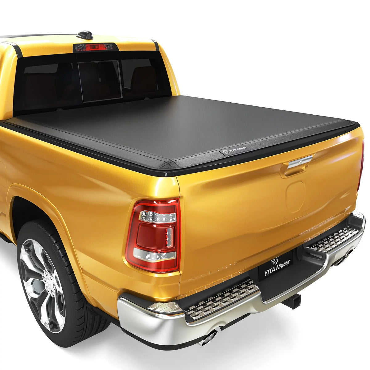 Ledkingdomus 5.7 ft Soft Tri-Fold Truck Bed Tonneau wrap for 2019-2023 Dodge Ram 1500 without Ram Box