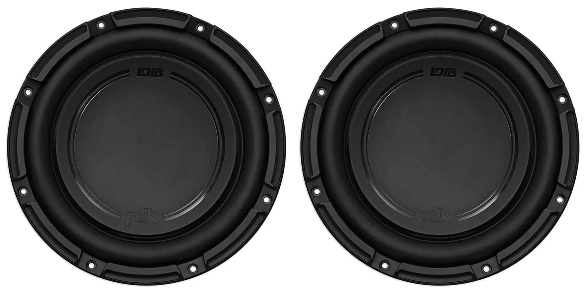 (2) Polk Audio DB1042SVC 10” 1050w Single 4-Ohm Car/Marine Audio Subwoofers Subs