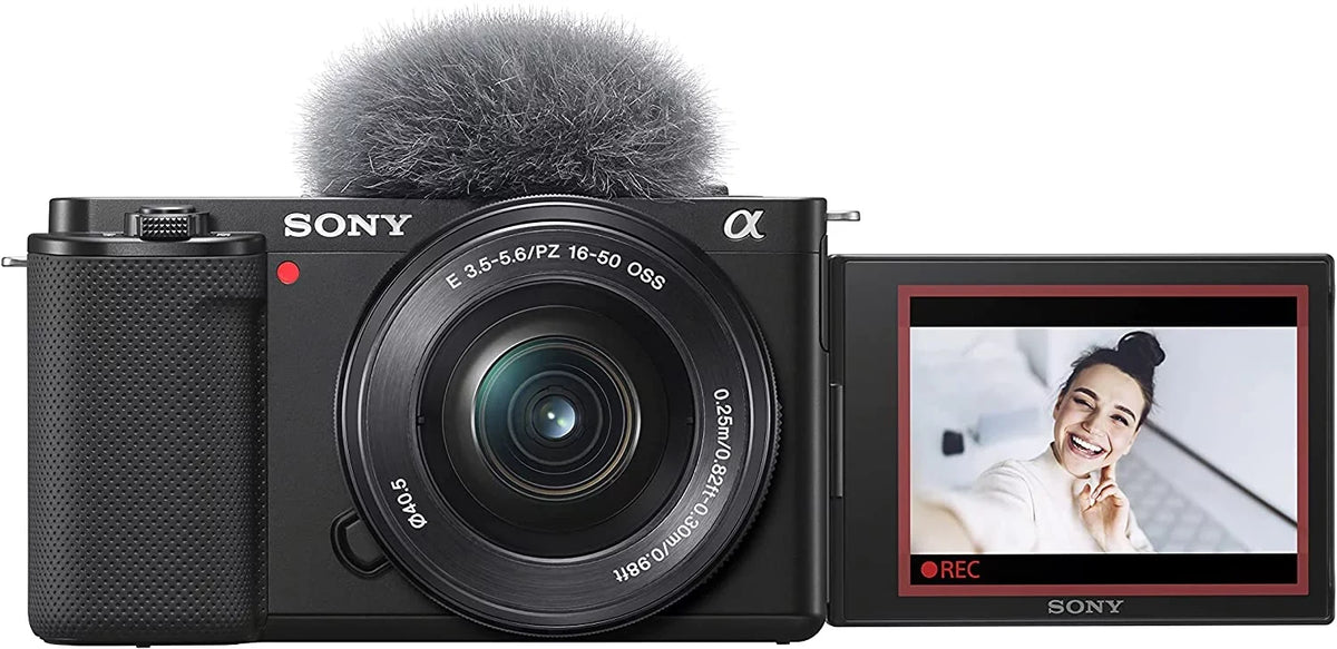 Alpha ZV-E10L 24.2 Megapixel Mirrorless Camera with Lens, 0.63", 1.97", Black