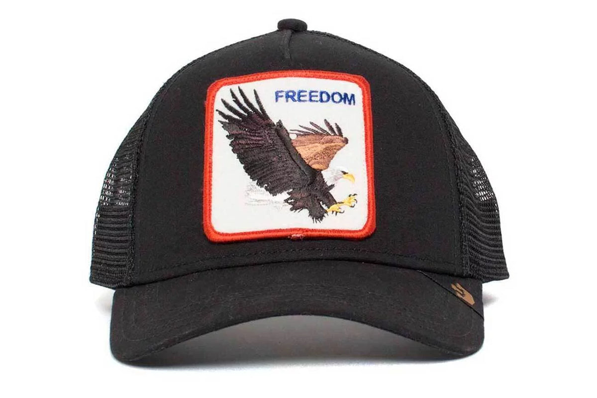 The Freedom Eagle Trucker Cap, Black. Goorin Bros