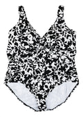 New  9232-2 RALPH LAUREN Plus Size Regent Floral One Piece Bathing Suit 20W $110