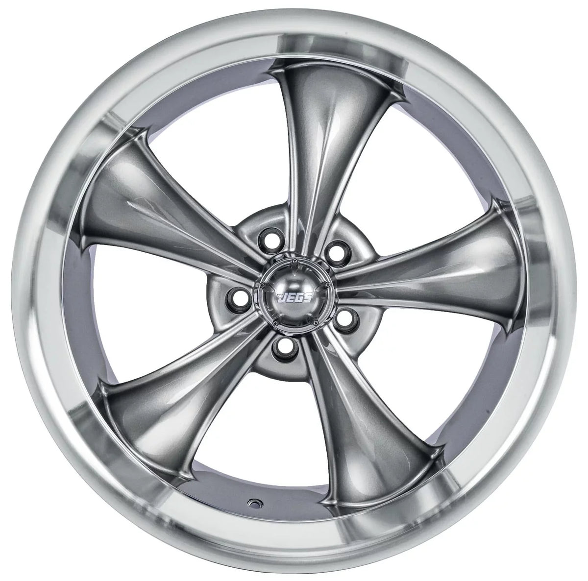 JEGS 681339 Resto-Rod Wheel Size: 20 x 8.5 Bolt Pattern: 5 x 4.75 Back Spacing:
