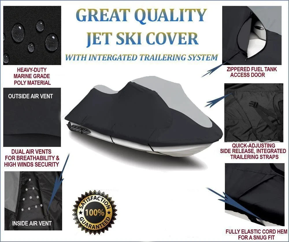 SUPER HEAVY-DUTY PWC 600D JET SKI protector suitable for Kawasaki ZXi 1100 / JH1100 1996-2001 2002 2003 2 Seater