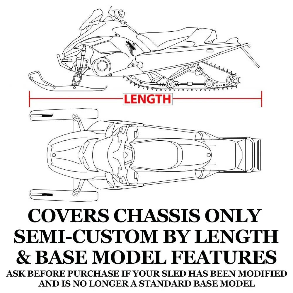 Snow shield suitable for 2001-2004 Arctic Cat snowmobile model MOUNTAIN CAT, Trailerable 600 Denier Snow Machine Sled Gear
