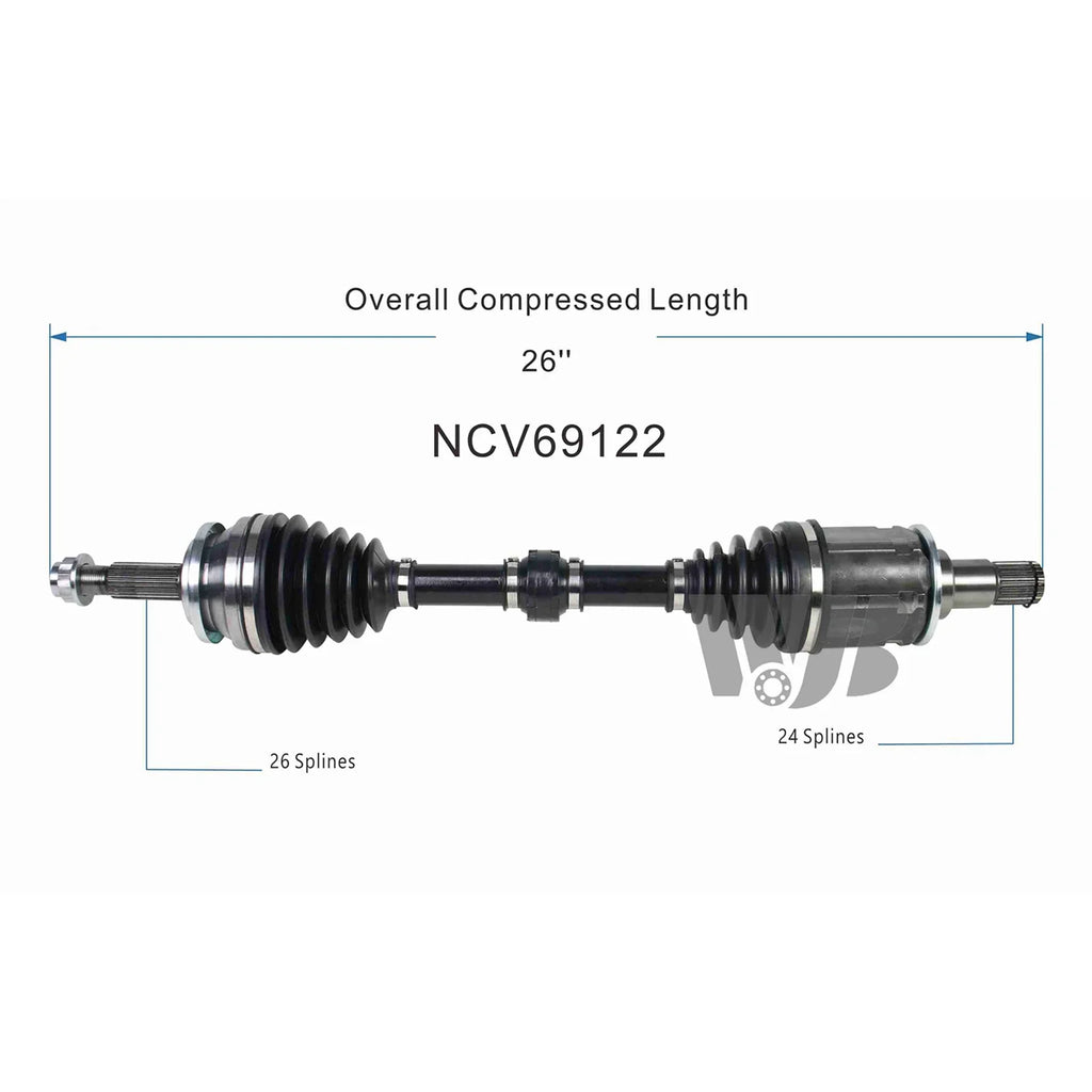 WJB Front Left CV Axle Shaft Assembly For 2019 2020 2021  RAV4 2.5L NCV69122