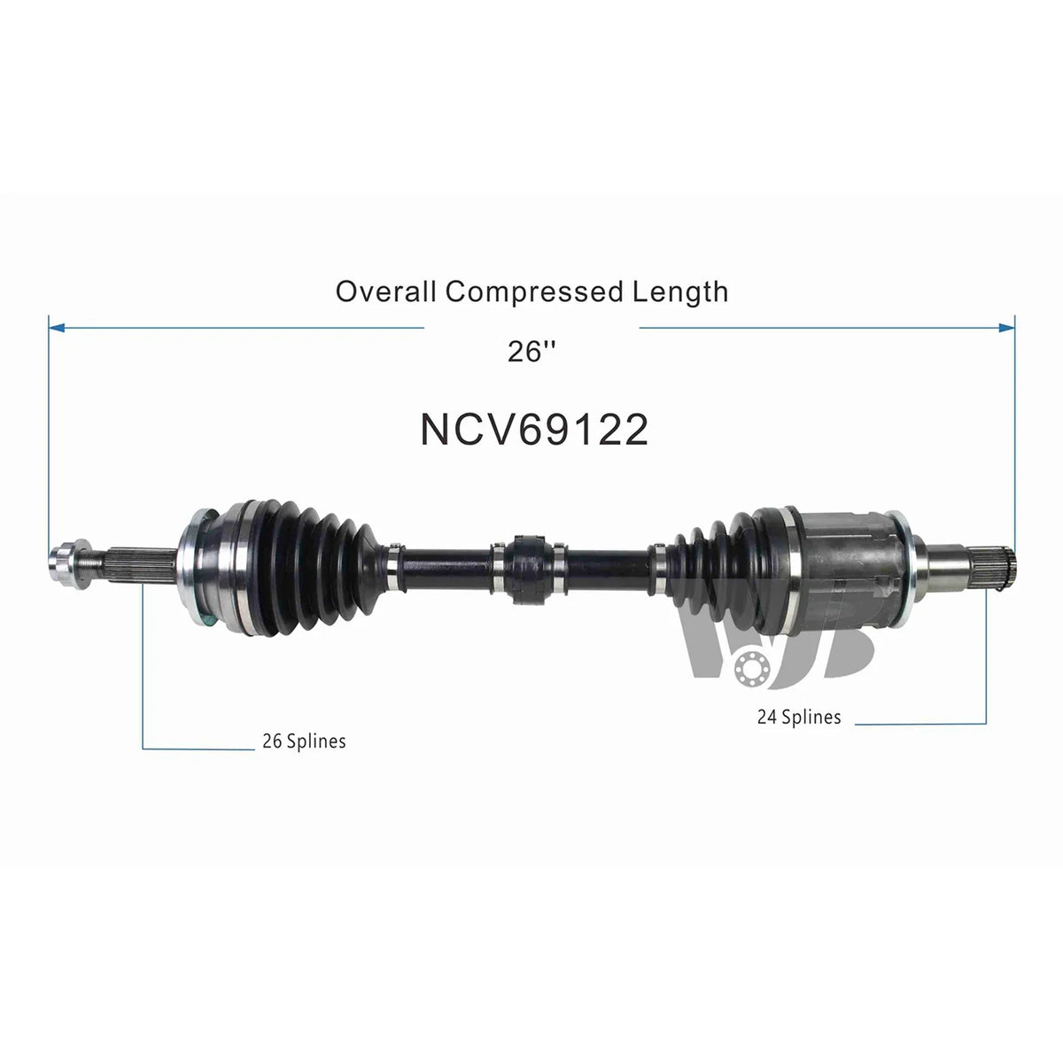 WJB Front Left CV Axle Shaft Assembly For 2019 2020 2021  RAV4 2.5L NCV69122