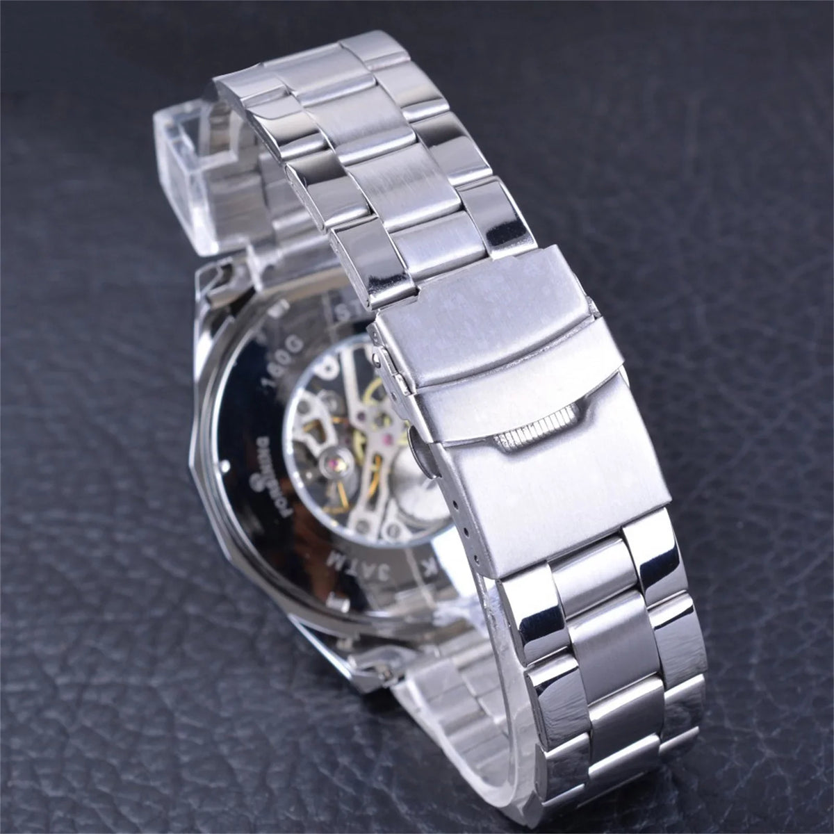 Up to 50% off! YOHOME Watch Steel Belt Full Hollow Mens Automatic Mechanical