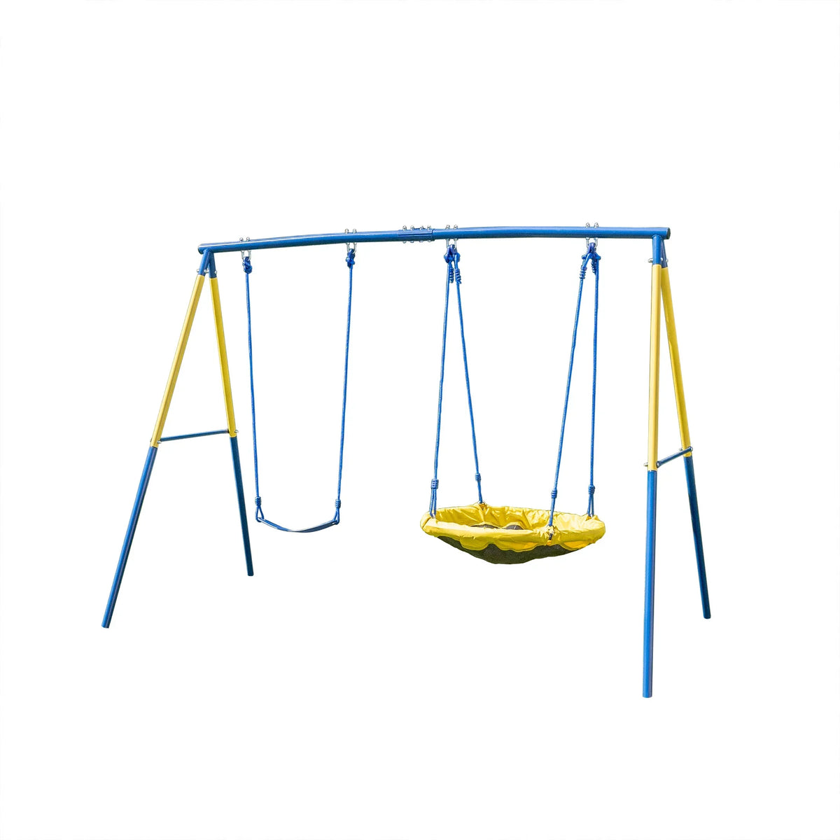 Sportspower Swing and Saucer Swing Metal Set with Heavy Duty A-Frame, holds up to 300 lb.