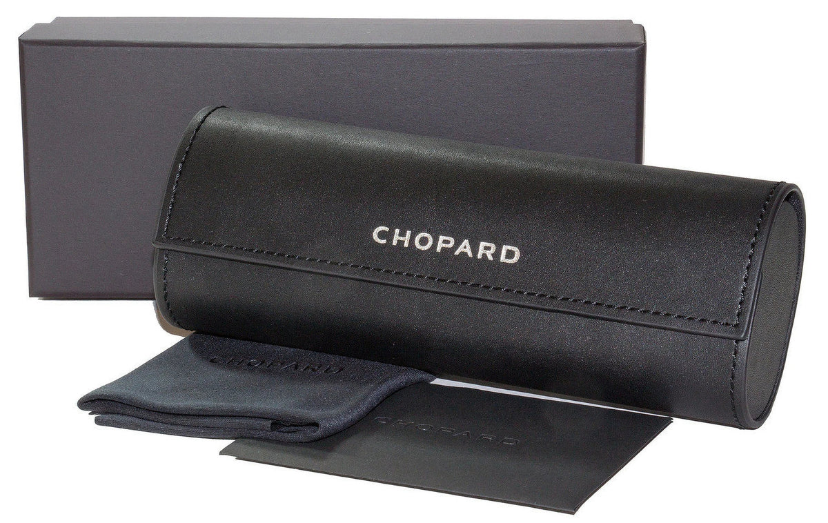 Chopard VCHF55 08FF Women's Shiny Grey Gold Metal Frame Eyeglasses