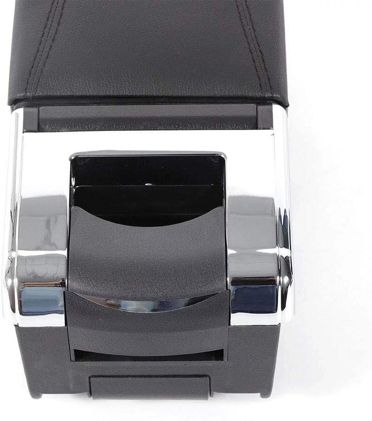 WUZSTAR Automotive Rotatable Black Armrest Console Storage Box Leather Cup Holder Storage Case