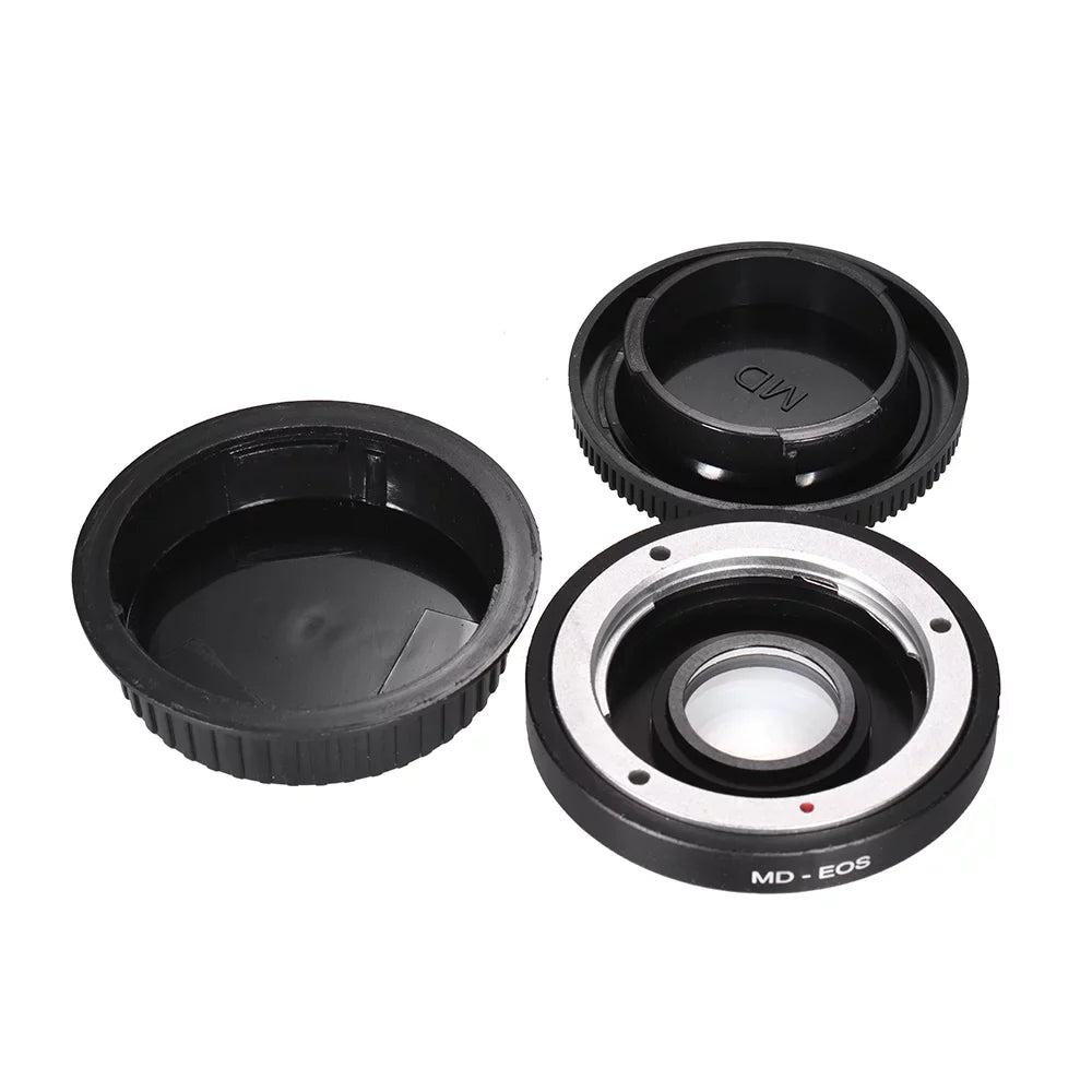 GoolRC MD- Lens Mount Adapter Ring with Corrective Lens for Minolta MD Lens to Fit for  EF Camera Focus Infinity