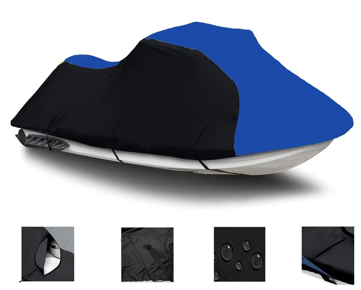 BLACK / BLUE HEAVY-DUTY shield matching for KAWASAKI 900 STX 1997 1998 1999 2000 2001 2002 2003 2004 2005 2006 Jet Ski Watercraft protector