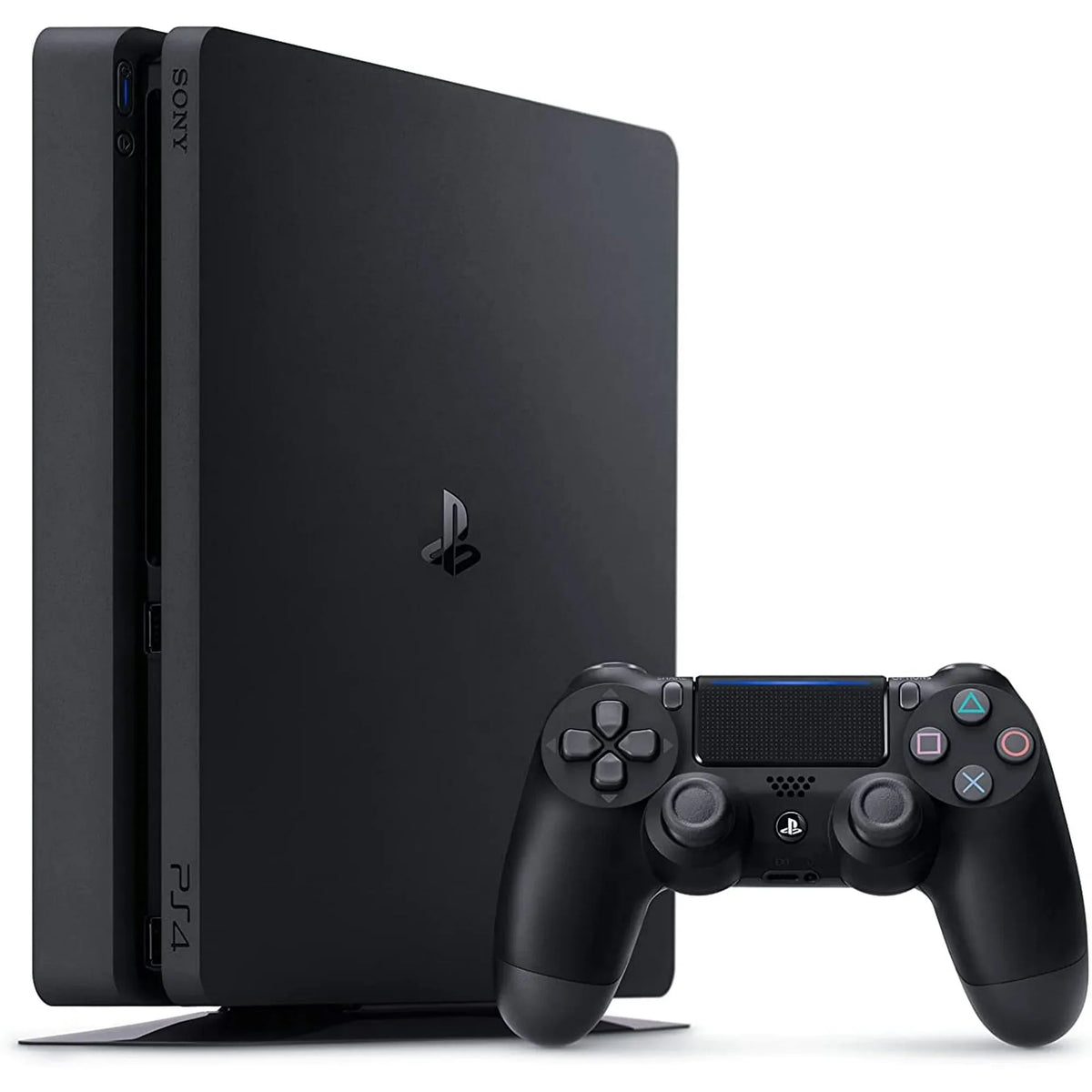 2215A PlayStation 4 Slim 500GB Gaming Console Black with Charging Dock Headset 2 Controller Bolt Axtion Like New