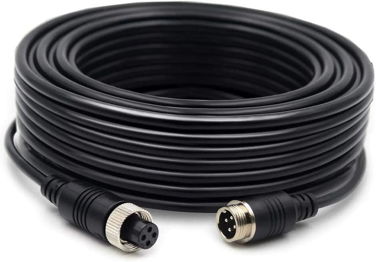 (34FT/10m Backup Camera Extension Cable,34FT Backup Camera Wire,4Pin Aviation Video Extension Cable,Car Video
