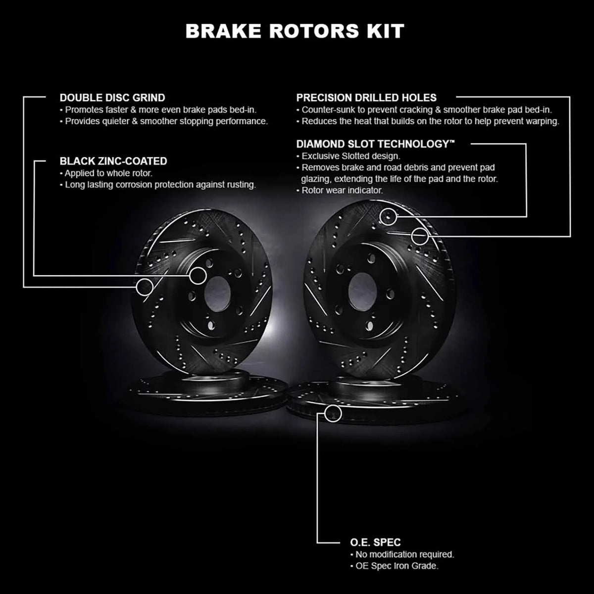 R1 Concepts Whpn2 42010 R1 Concepts Brake Rotor D/S Black Fits select: 2017-2022 JEEP COMPASS, 2015-2022 JEEP RENEGADE