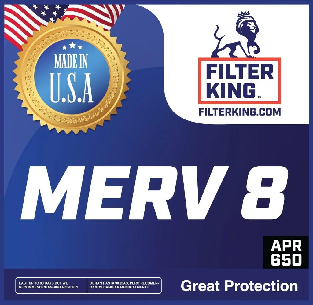 Filter King 9x53x1a Air Filter | 4-PACK | MERV 8 HVAC Pleated A/C Furnace Filters | MADE IN USA | Actual Size: 9 x 53 x .75"