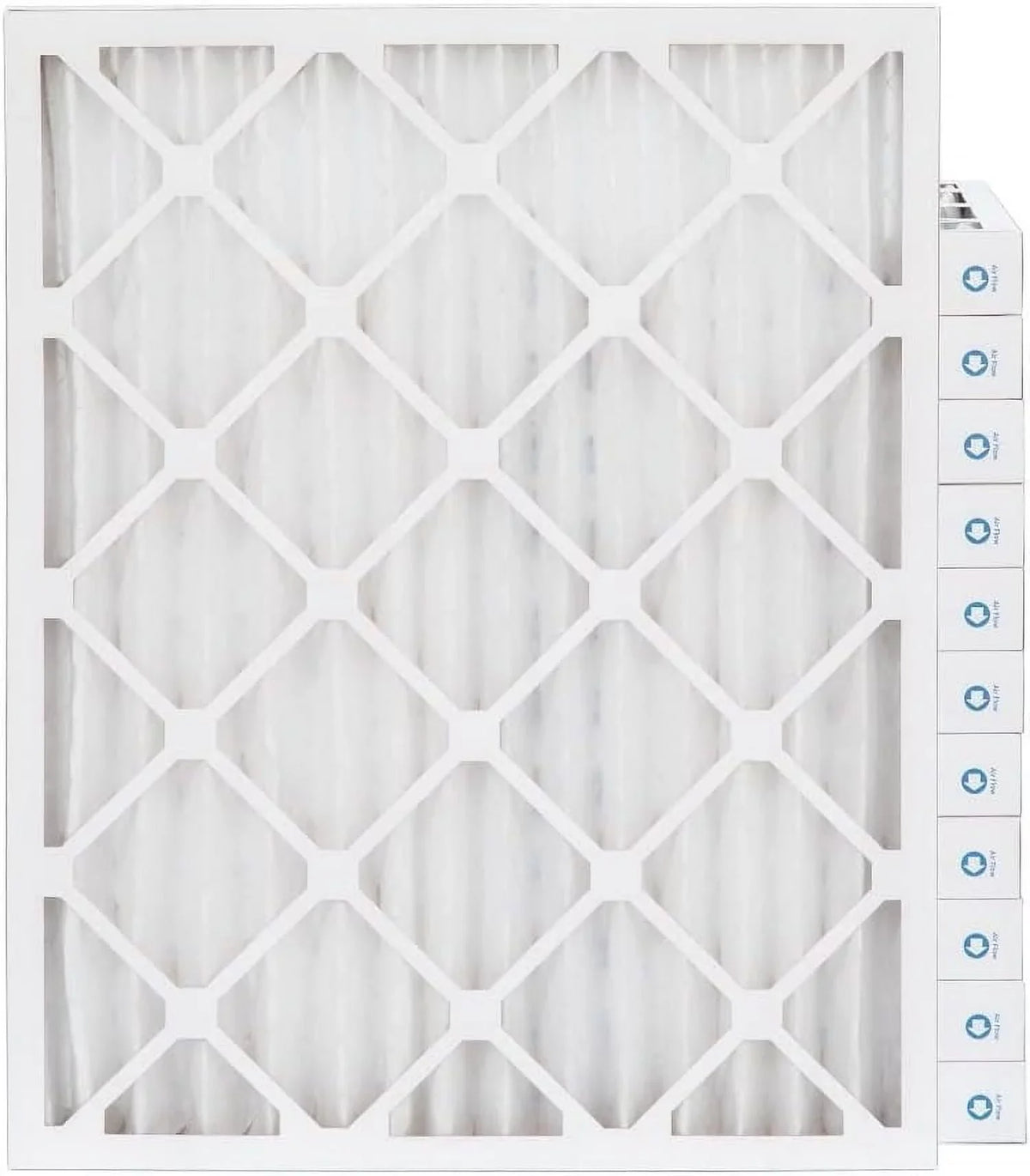 Ext Size: 15-1/2 X 19-1/2 X 1-3/4, White. Case Of 12. 16X20x2 MERV 8 Pleated HV Furne 2'' Air Filters By Pamlico