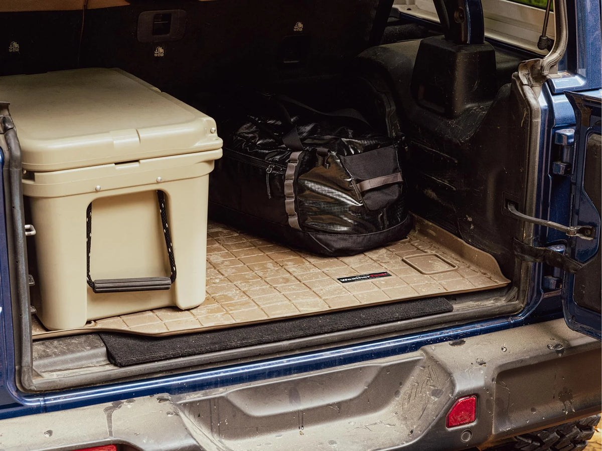 WeatherTech Cargo Trunk Liner with Bumper Protector matching with 2011-2013  Highlander - Behind 2nd Row Seating With Bumper Protector, Grey