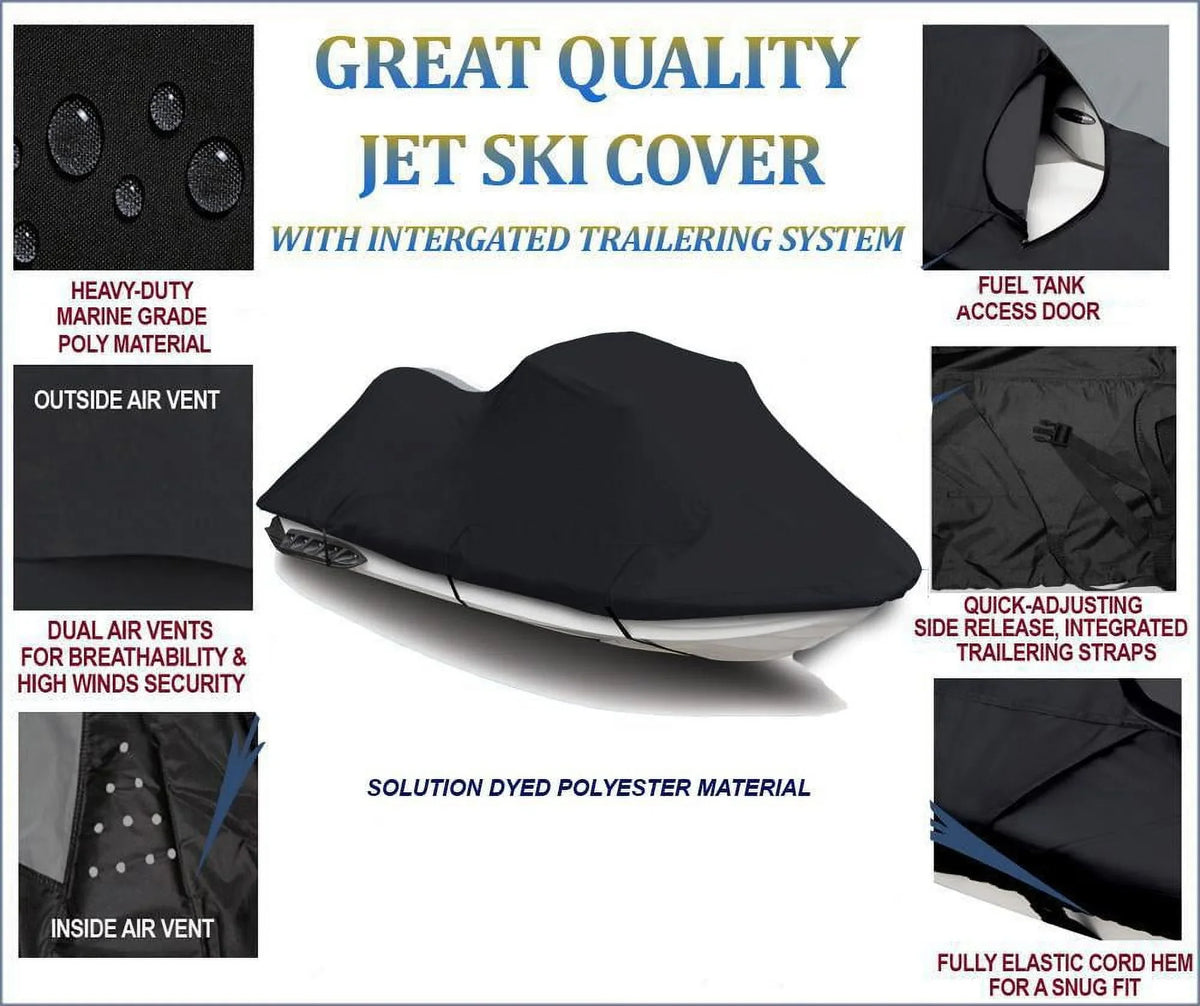 BLACK 600 DENIER JetSki shield matching for Jet Ski shield Watercraft jetski Kawasaki Ultra 310LX 2014 2015 2016 2017 2018 2019 2020 2021